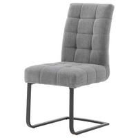 NIHAJNI STOL, kovina, tekstil svetlo siva  - temno siva/črna, Design, kovina/tekstil (47/96/63cm) - Venda