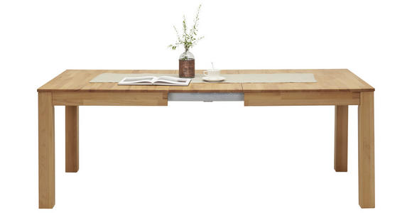 ESSTISCH Kernbuche rechteckig ausziehbar - Buchefarben/Kernbuche, KONVENTIONELL, Holz (160-295/90/75cm) - Carryhome