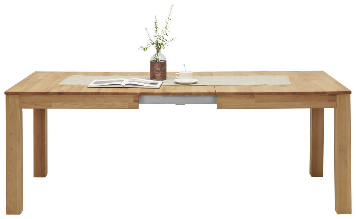 ESSTISCH Kernbuche rechteckig  ausziehbar  - Buchefarben/Kernbuche, KONVENTIONELL, Holz (160-295/90/75cm) - Carryhome