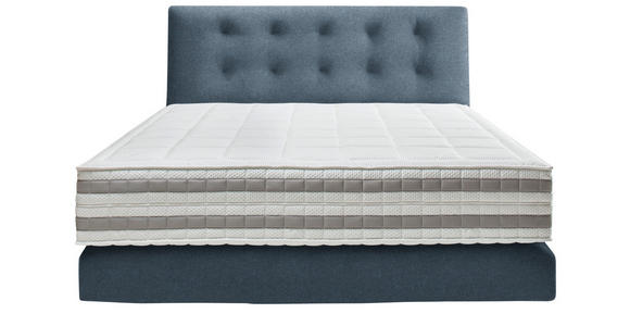 BOXSPRINGBETT 160/200 cm  in Blau  - Blau, KONVENTIONELL, Holz/Textil (160/200cm) - Dieter Knoll