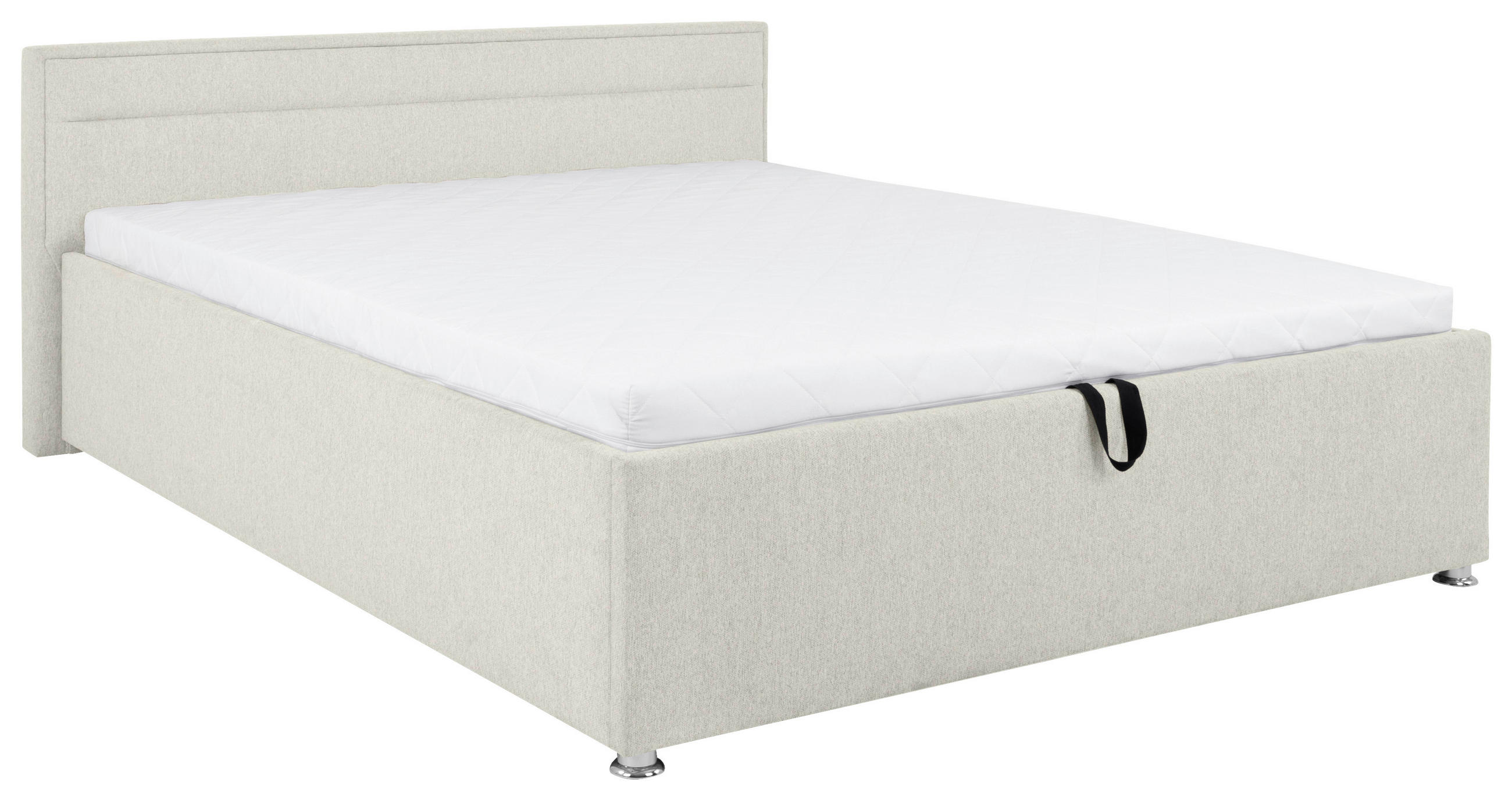 POLSTERBETT Lattenrost, Bettkasten 160/200 cm  in Creme  - Creme, MODERN, Holz/Kunststoff (160/200cm) - MID.YOU