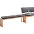ECKBANK Echtleder Kernbuche massiv Buchefarben, Dunkelbraun - Dunkelbraun/Buchefarben, KONVENTIONELL, Leder/Holz (218(373)/156cm) - MODERANO