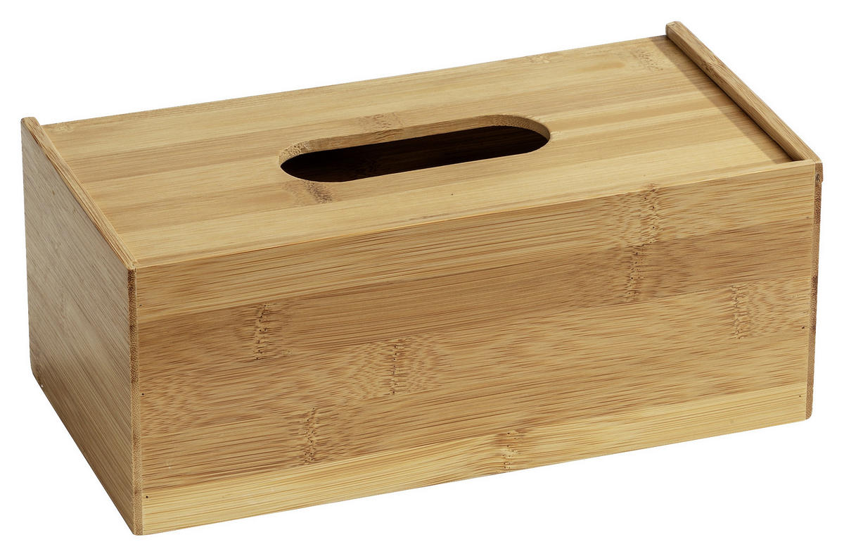 TASCHENTUCHBOX - Teakfarben, Basics, Holz (25/13/10cm) - Wenko