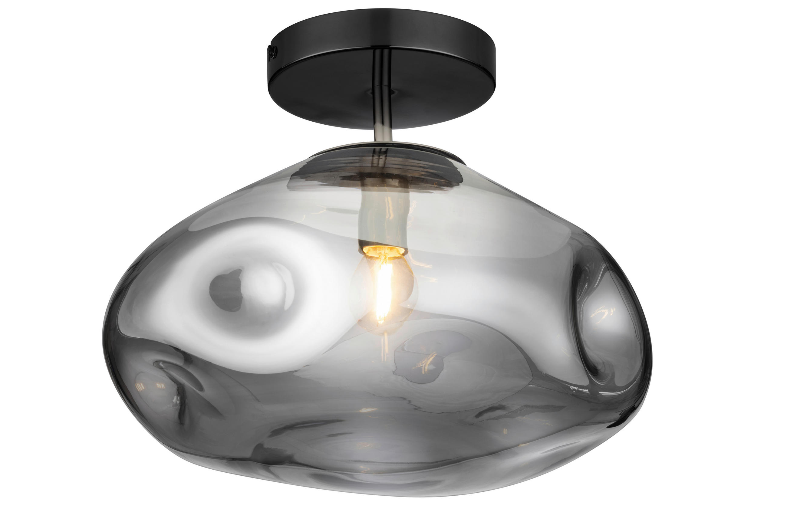 DECKENLEUCHTE 35/30 cm  - Grau, Trend, Glas (35/30cm) - Collett's Monde