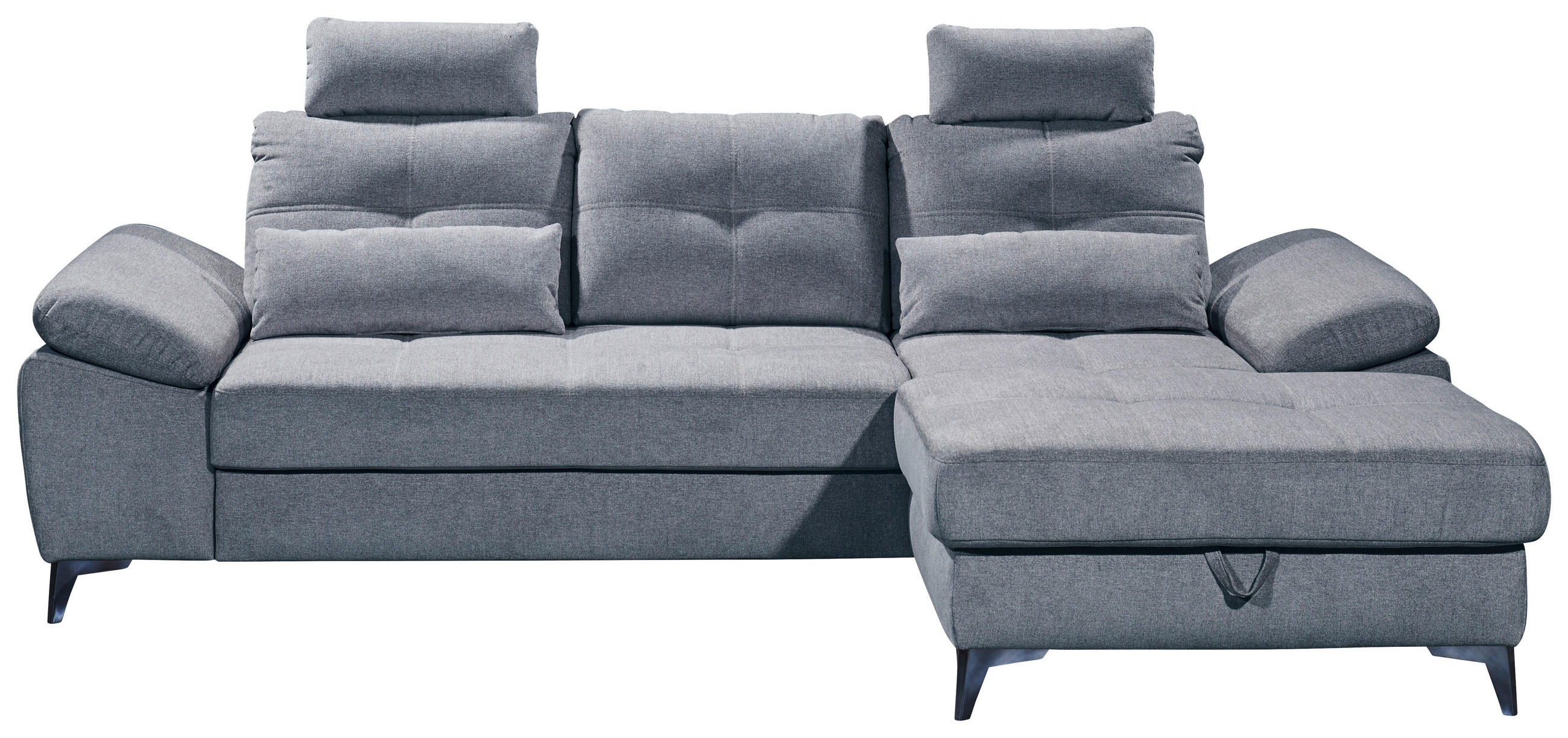 KUTNA GARNITURA tekstil  plava   - boje kroma/crna, Konvencionalno, tekstil/plastika (270/170cm) - MID.YOU