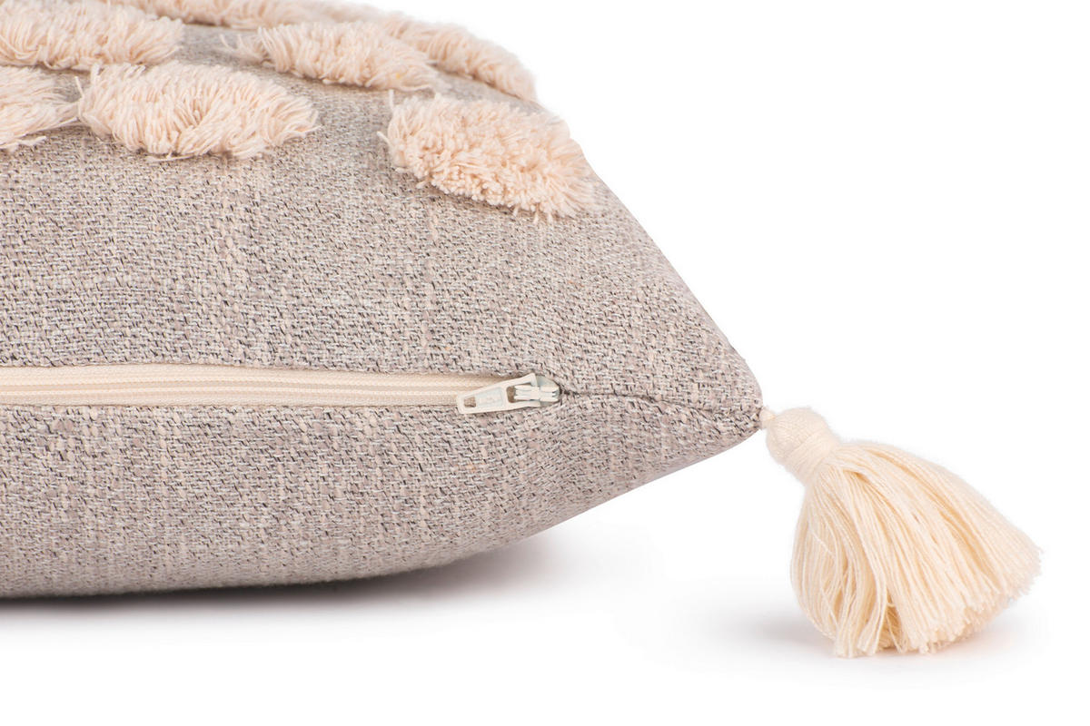 KISSENHÜLLE T-Tufted Blobs 30/50 cm  - Naturfarben, Trend, Textil (30/50cm) - Tom Tailor
