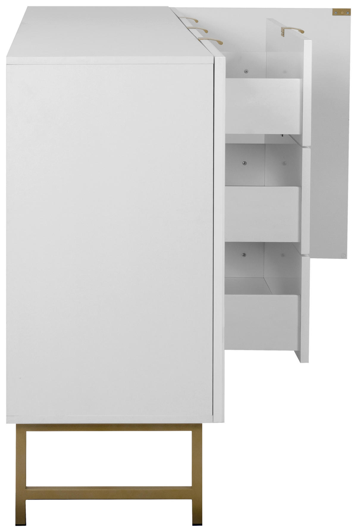 SIDEBOARD  in 179/90/41 cm  - Goldfarben/Weiß, Design, Holzwerkstoff/Kunststoff (179/90/41cm) - MID.YOU