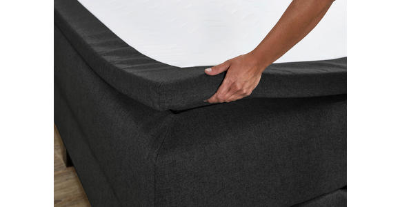 BOXSPRINGBETT 140/200 cm in Anthrazit - Anthrazit/Schwarz, KONVENTIONELL, Holzwerkstoff/Kunststoff (140/200cm) - Carryhome