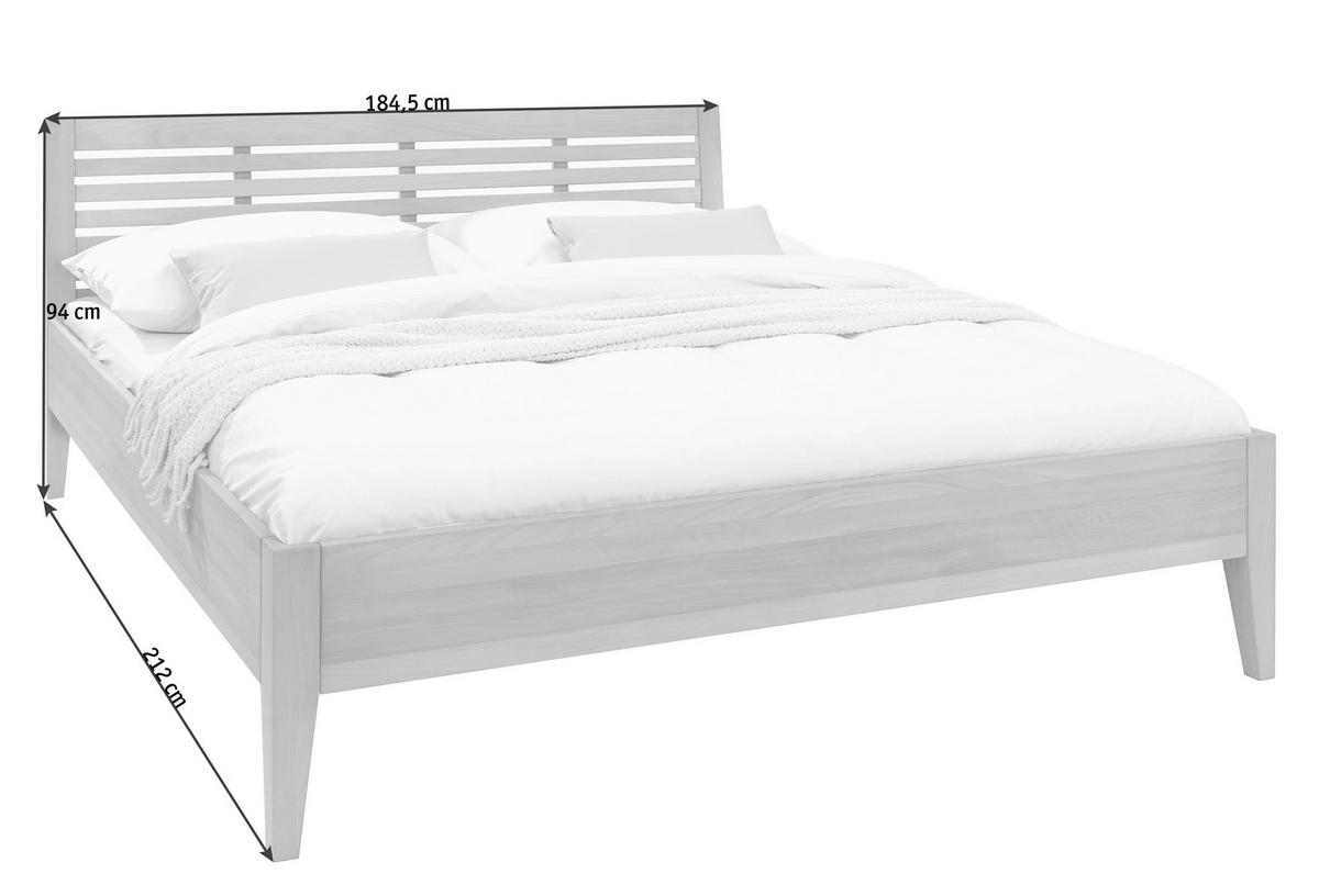 POSTEĽ, 180/200 cm, farba buka - farba buka/prírodná farba, Konventionell, drevo (180/200cm) - Linea Natura