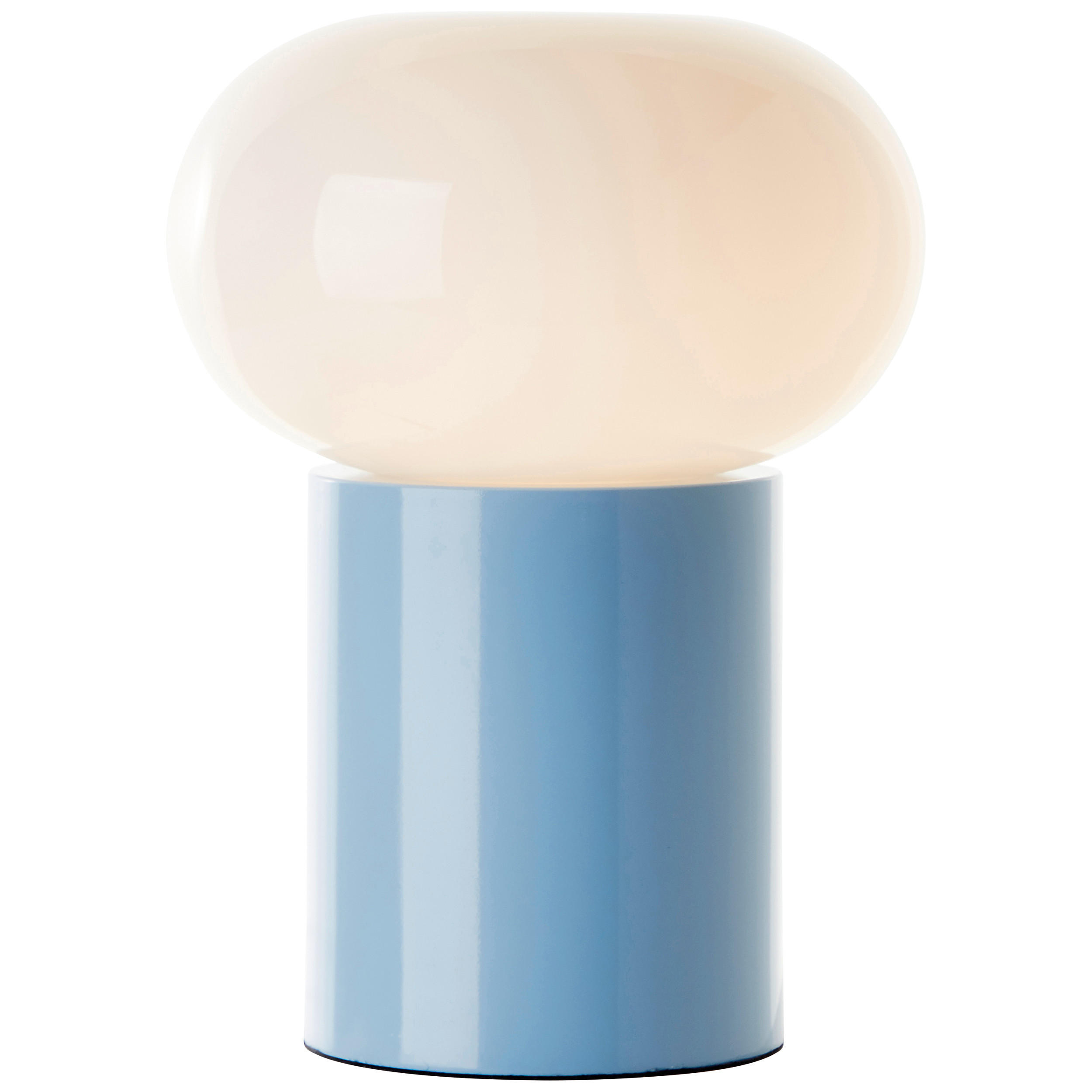 TISCHLEUCHTE 20/27 cm   - Blau/Weiß, Design, Glas/Metall (20/27cm) - Brilliant