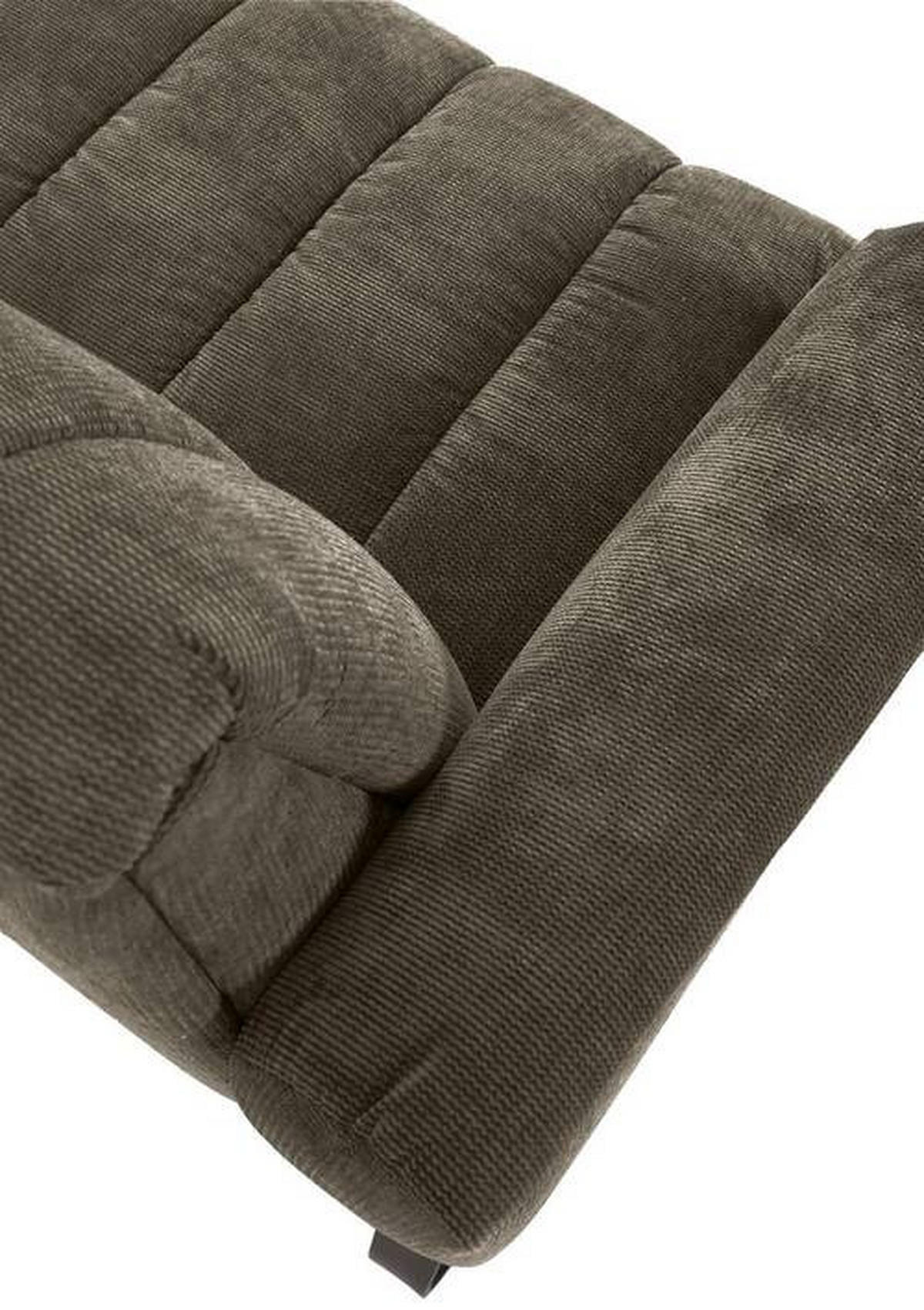 SITZBANK in Textil Schwarz, Dunkelbraun  - Dunkelbraun/Schwarz, Design, Textil/Metall (175/89/75cm) - Novel