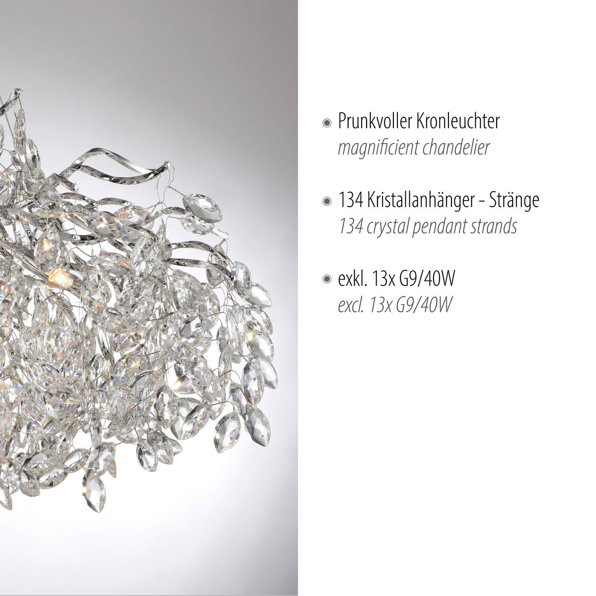 ZÁVESNÉ SVIETIDLO, 120/50/250 cm  - chrómová, Design, kov/plast (120/50/250cm)