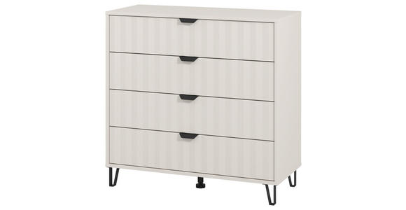 KOMMODE in 93/90/40 cm - Kaschmir/Schwarz, Basics, Holzwerkstoff/Metall (93/90/40cm) - Carryhome