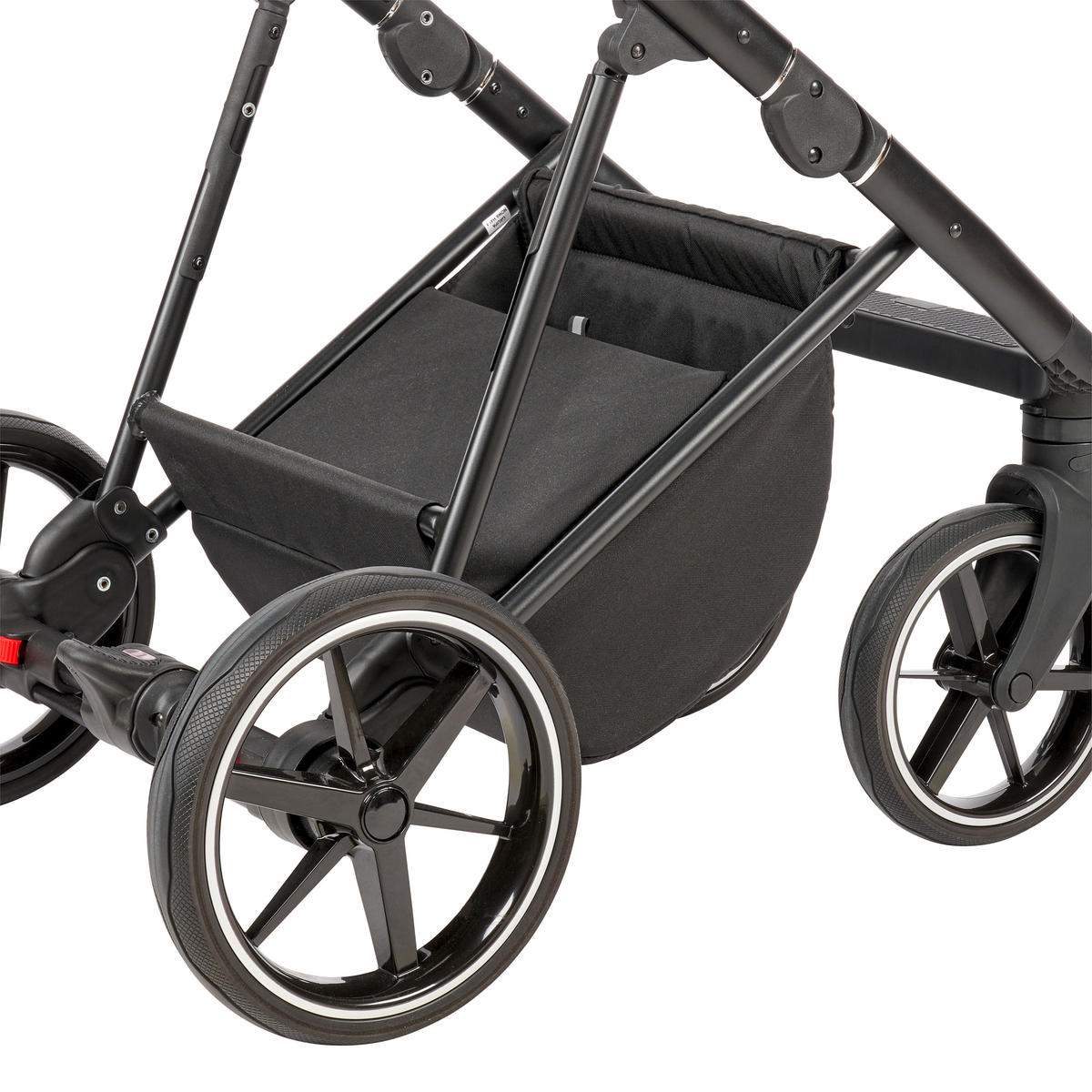 KINDERWAGENSET  - Taupe/Schwarz, Basics, Textil/Metall (57,5/116/101cm) - Jimmylee
