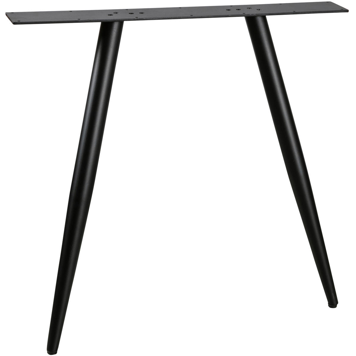 TISCHGESTELL in Metall   - Schwarz, MODERN, Metall (79/72/10cm) - Livetastic