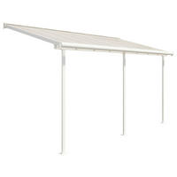 TERRASSENÜBERDACHUNG 447/257/230 cm   - Weiß, Basics, Metall (447/257/230cm)
