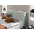 BOXSPRINGBETT 180/200 cm  in Blau, Hellgrau  - Blau/Hellgrau, Design, Textil/Metall (180/200cm) - Johann Jakob
