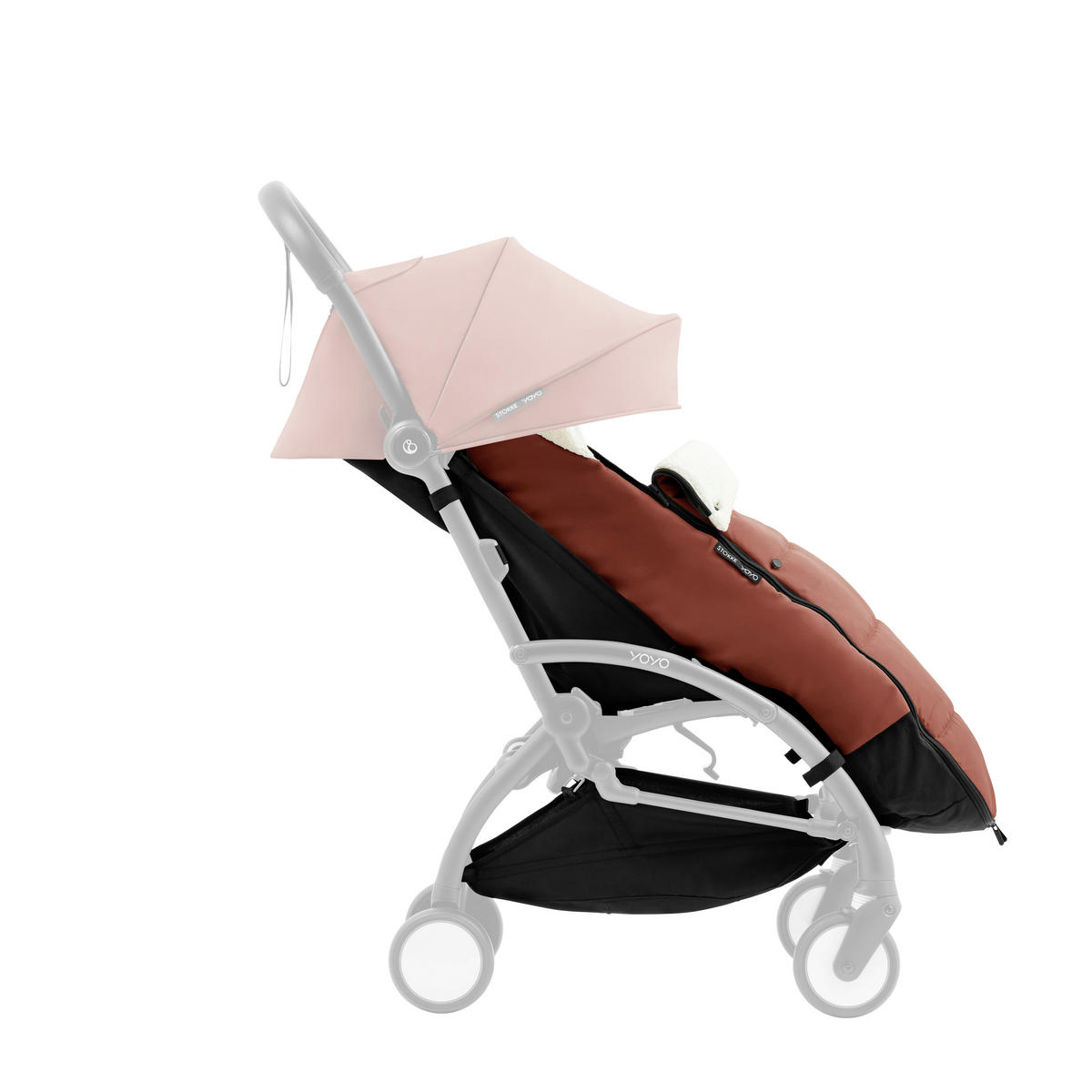 BUGGY-FUSSSACK  - Dunkelrosa, Basics, Textil (89/18,5/5cm) - Stokke
