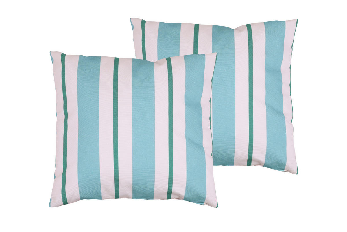 ZIERKISSENSET 2-teilig 48/48 cm  - Blau/Weiß, Basics, Textil (48/48cm)