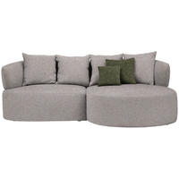 ECKSOFA in Chenille Greige  235/166 cm  - Greige/Schwarz, MODERN, Kunststoff/Textil (235/166cm) - Hom`in