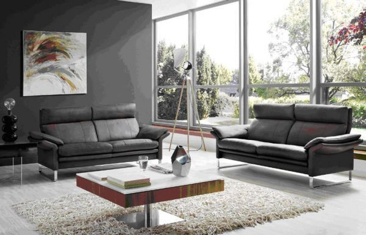 2-SITZER-SOFA in Echtleder Braun  - Chromfarben/Braun, KONVENTIONELL, Leder (180/93/84cm) - Erpo