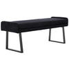 HOCKERBANK 160/49/49 cm Webstoff Schwarz  - Schwarz, Design, Textil/Metall (160/49/49cm) - Novel