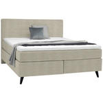 BOXSPRINGBETT 160/200 cm  in Beige  - Beige/Schwarz, KONVENTIONELL, Holz/Textil (160/200cm) - Voleo