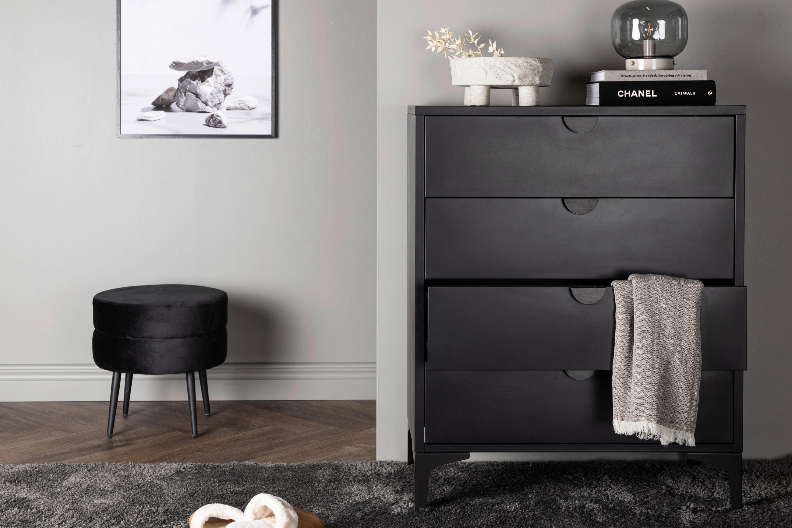 TV-BÄNK  i 78/98/40 cm  - svart, Design, metall (78/98/40cm) - Livetastic