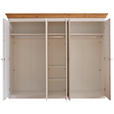 DREHTÜRENSCHRANK 253/210/64 cm 5-türig  - Laugenfarbig/Weiß, ROMANTIK / LANDHAUS, Glas/Holz (253/210/64cm) - Carryhome