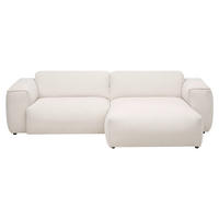 ECKSOFA in Webstoff Beige  265/171 cm  - Beige/Schwarz, Design, Kunststoff/Textil (265/171cm) - home24