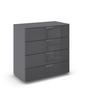 KOMMODE  in 80/81/42 cm  - Dunkelgrau/Anthrazit, Design, Glas/Holzwerkstoff (80/81/42cm) - Carryhome