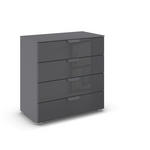 KOMMODE  in 80/81/42 cm  - Dunkelgrau/Anthrazit, Design, Glas/Holzwerkstoff (80/81/42cm) - Carryhome