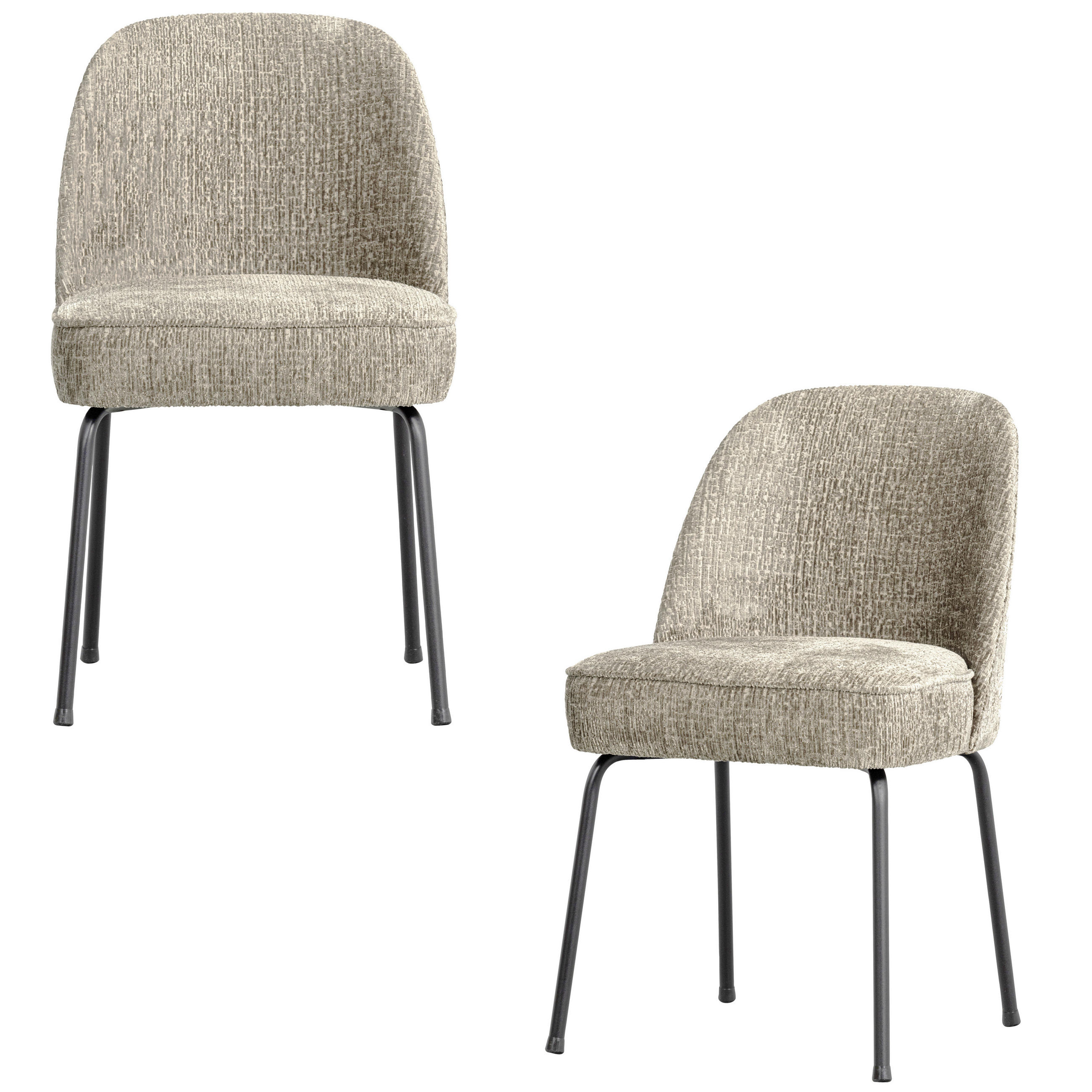 Livetastic Stuhl-Set Vogue Natur, Hellgrau 50x83x57 cm