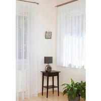 Perdea Confecționată transparent  - alb, Basics, textil (140/245cm)