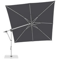 AMPELSCHIRM 300x300 cm  - Anthrazit/Hellgrau, Basics, Textil/Metall (300/300cm) - Doppler