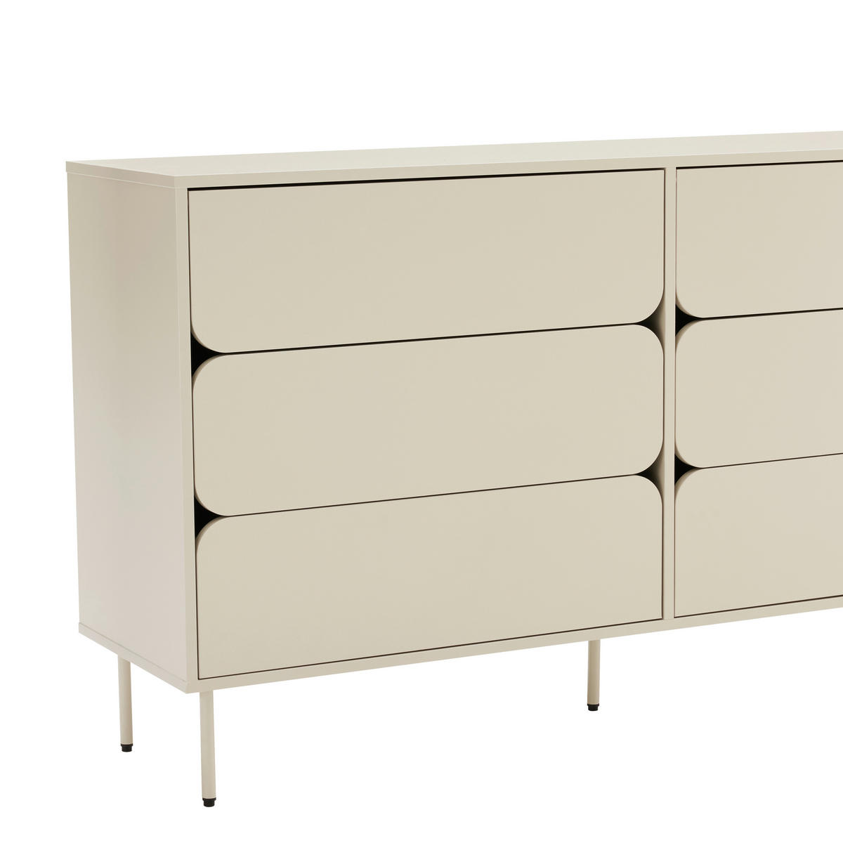 SIDEBOARD  in 150/85/40 cm  - Seidengrau, Design, Holzwerkstoff/Metall (150/85/40cm) - Xora