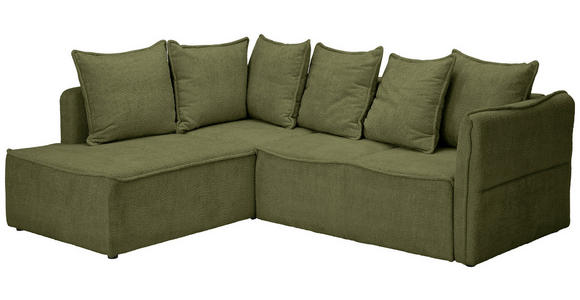 Freisteller von Carryhome ECKSOFA Olivgrün Chenille.