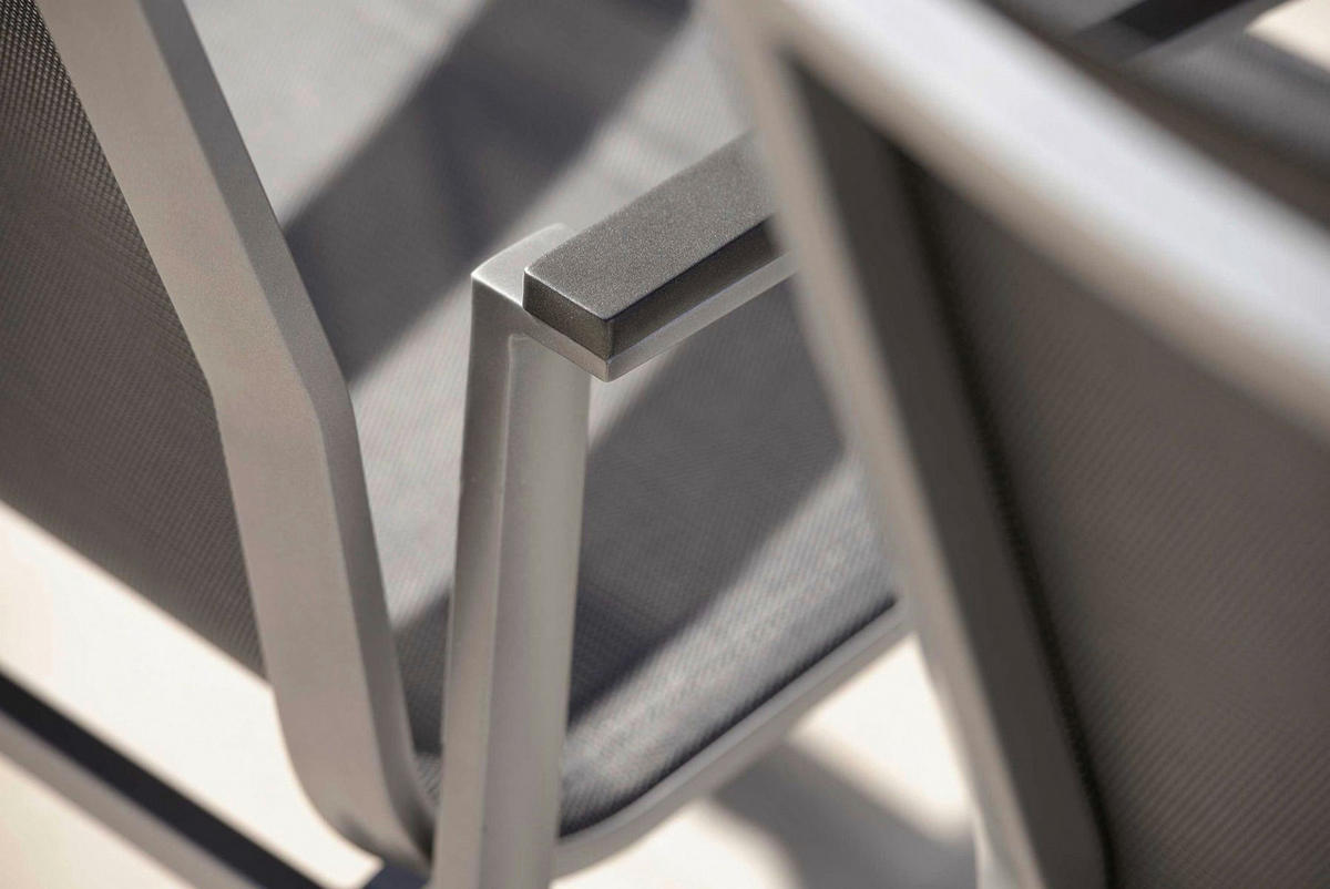 STAPELSESSEL in Metall, Textil Anthrazit, Graphitfarben, Grau  - Anthrazit/Graphitfarben, Design, Textil/Metall (57/89/65cm) - Stern