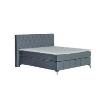 BOXSPRING KREVET     tamno plava  - tamno plava/crna, Moderno, drvni materijal/tekstil (160/200cm) - Hom`in