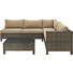 LOUNGEGARNITUR 14-teilig 191/238 cm - Taupe/Braun, Design, Glas/Kunststoff (191/238cm) - Ambia Garden LOUNGEGARNITUR 14-teilig 191/238 cm - Taupe/Braun, Design, Glas/Kunststoff (191/238cm) - Ambia Garden