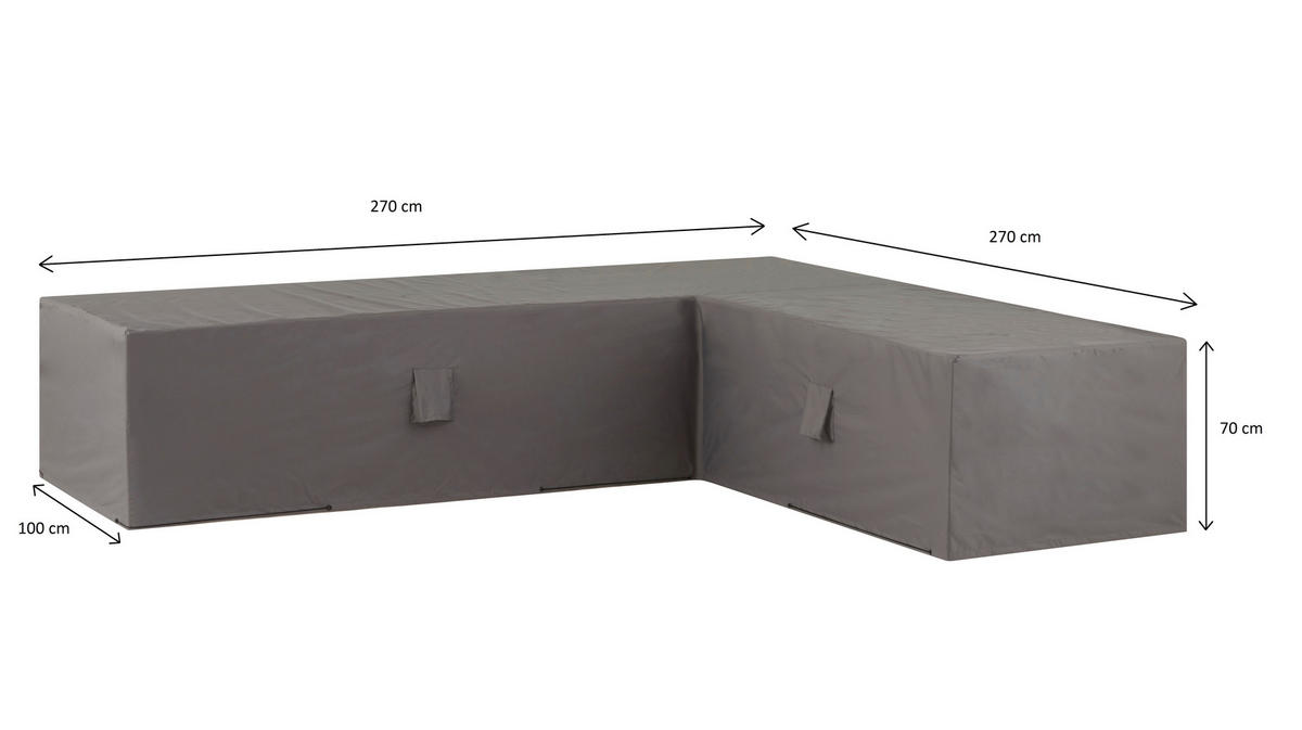 SCHUTZHÜLLE  - Grau, Basics, Kunststoff (270/270/70cm)