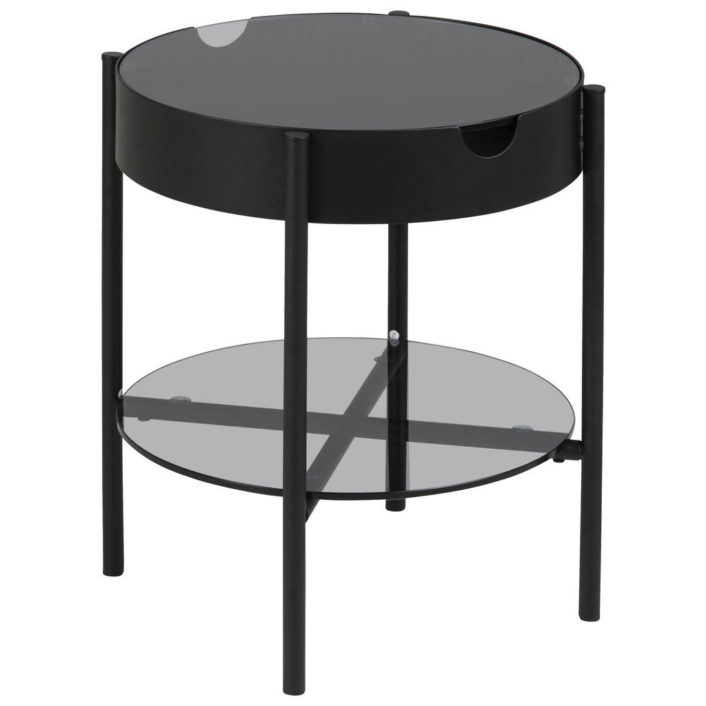 Beistelltisch in Metall, Glas Beistelltisch in Metall, Glas