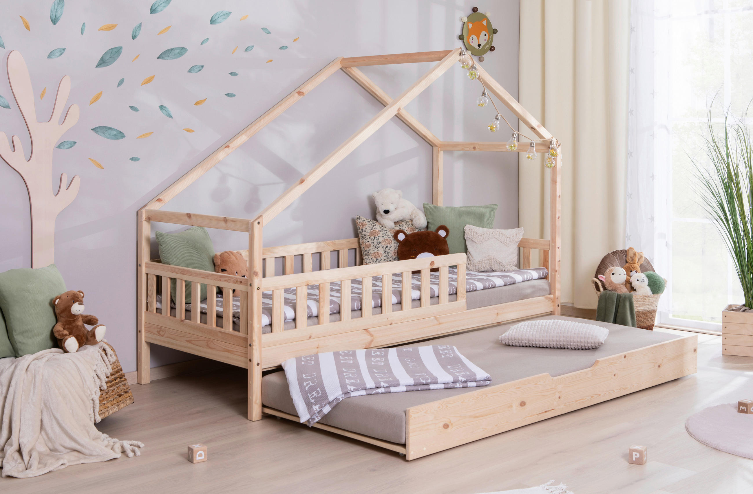 HAUSBETT 90/200 cm Naturfarben  - Naturfarben, Modern, Holz (90/200cm) - MID.YOU