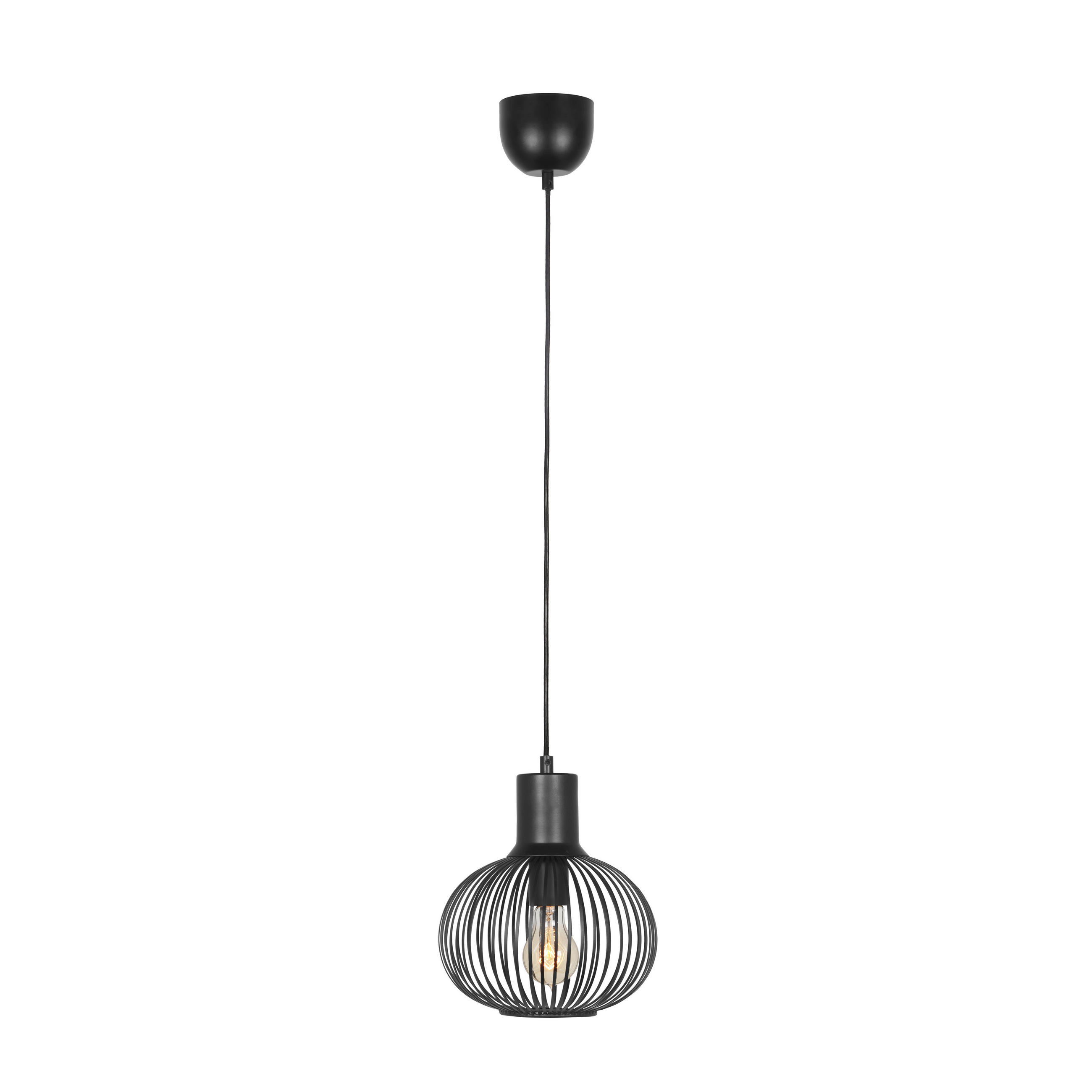 Trio Leuchten Pendelleuchte Schwarz 150 cm