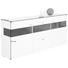 SIDEBOARD 195/91,3/41,2 cm - Alufarben/Schwarz, Design, Glas/Holzwerkstoff (195/91,3/41,2cm) - Moderano SIDEBOARD 195/91,3/41,2 cm - Alufarben/Schwarz, Design, Glas/Holzwerkstoff (195/91,3/41,2cm) - Moderano