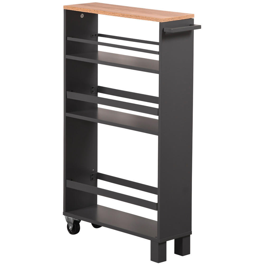 SERVIERWAGEN in Grau, Hellbraun  - Hellbraun/Grau, Basics, Holzwerkstoff (15/79/50cm) - Kesper