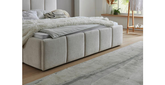 POLSTERBETT 180/200 cm in Beige - Beige/Schwarz, Design, Holz/Textil (180/200cm) - Xora