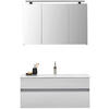 BADEZIMMER 3-teilig  in 102 cm  - Weiß, Design, Glas/Keramik (102cm) - Novel