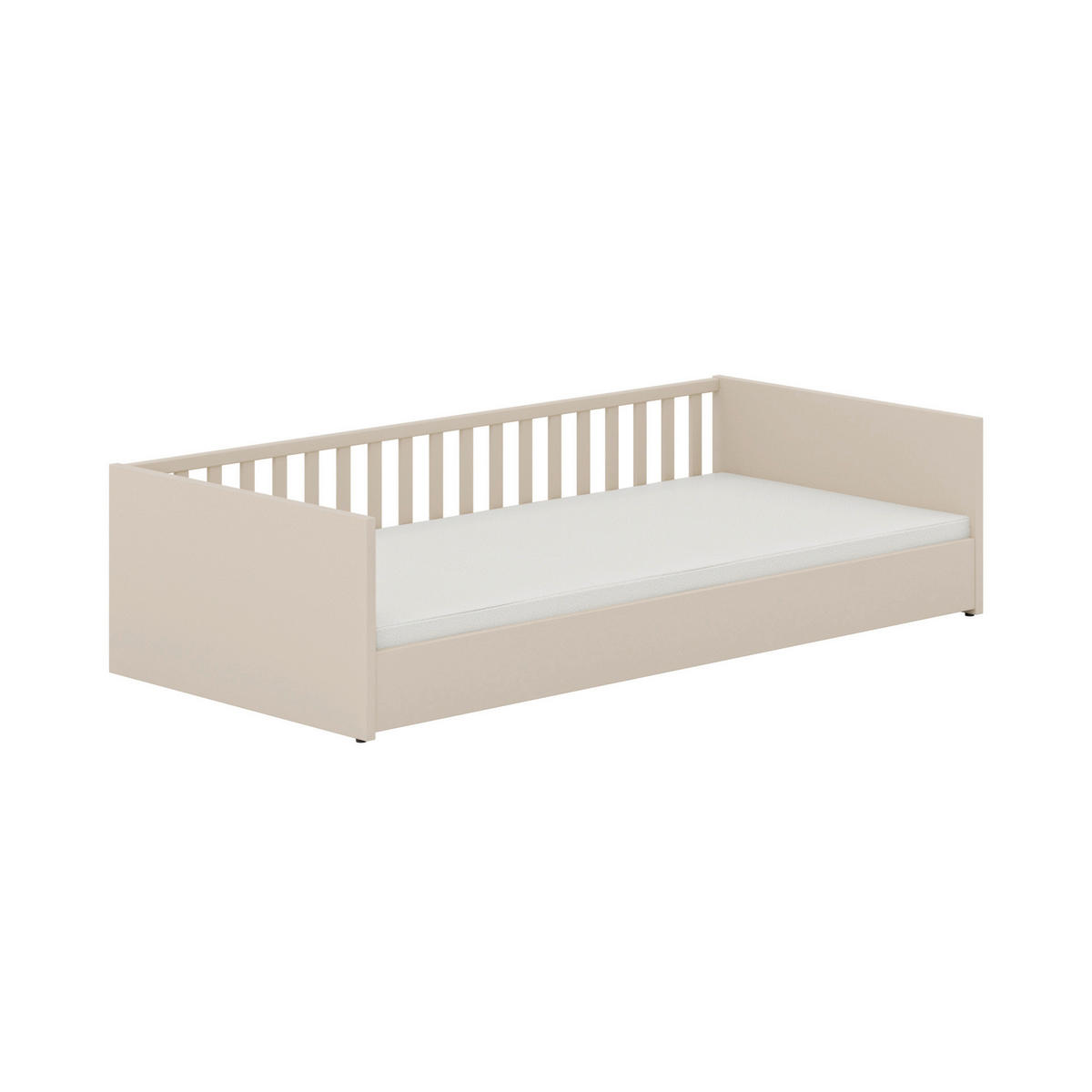 BODENBETT 90/200 cm  in Beige  - Beige/Schwarz, KONVENTIONELL, Holzwerkstoff (90/200cm) - Paidi