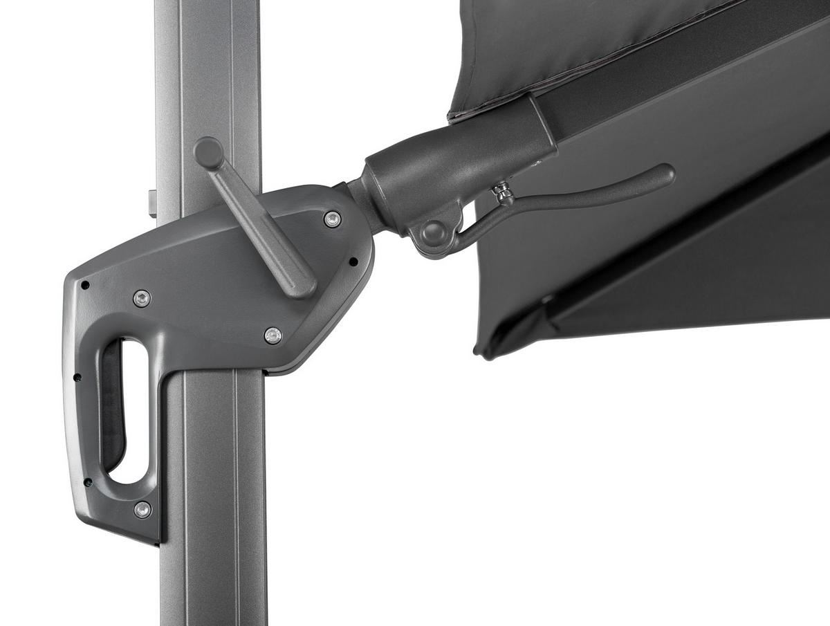 BOČNÍ SLUNEČNÍK 322/276/350x260 cm - antracitová, Basics, kov/textil (322/276/350x260cm)